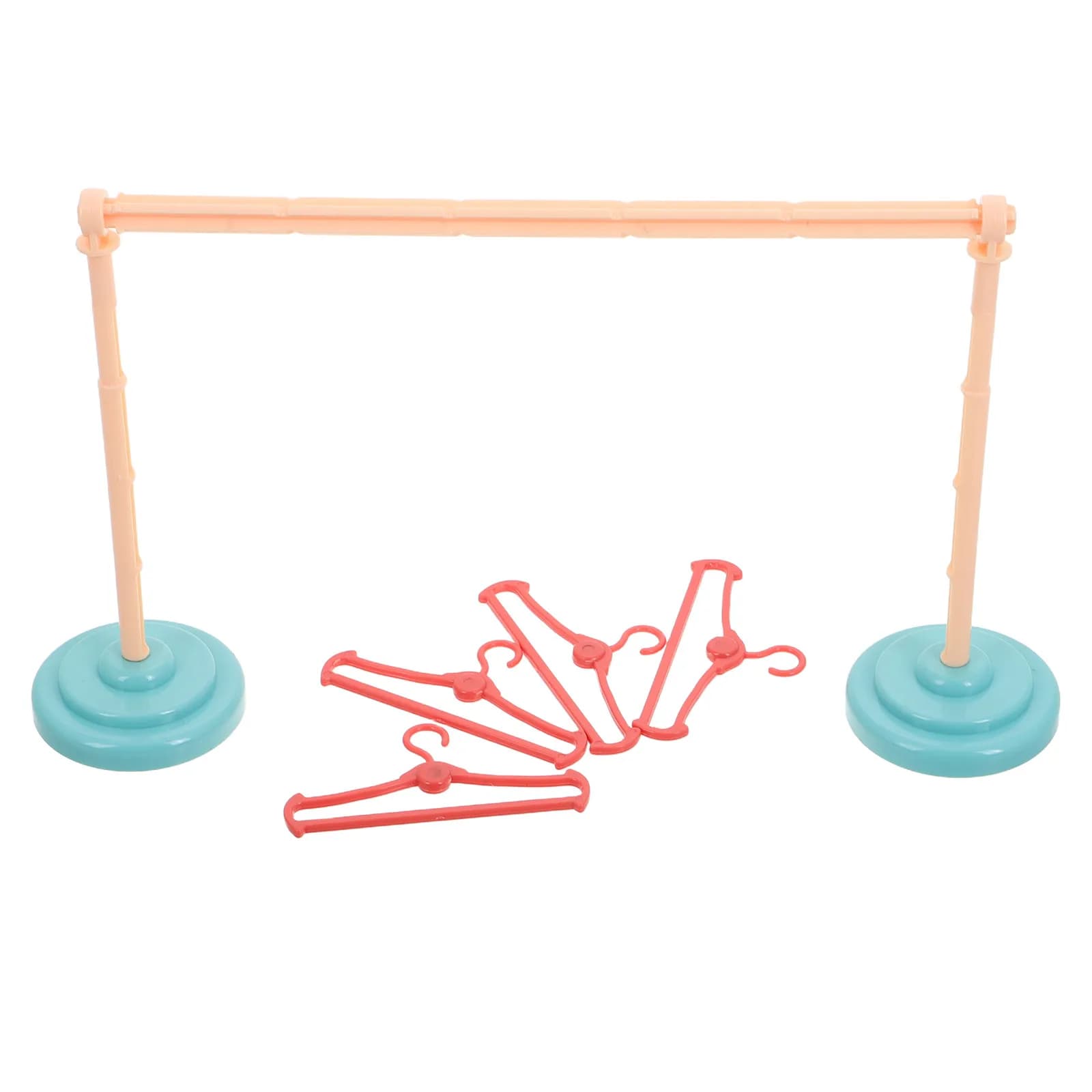 Set di 4 Appendiabiti in Stile Europeo per Casa delle Bambole, Organizzatore per Esposizione di Vestiti in Miniatura, per Appendere Piccoli Indumenti