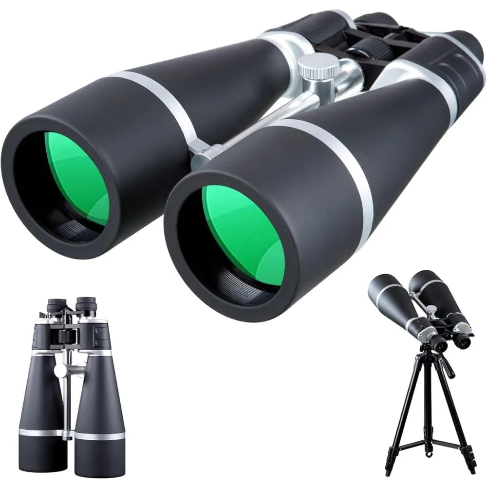 Binocolo 30-260X80 per adulti ad alta potenza, per osservare le stelle, osservare gli uccelli, viaggi (nero argento