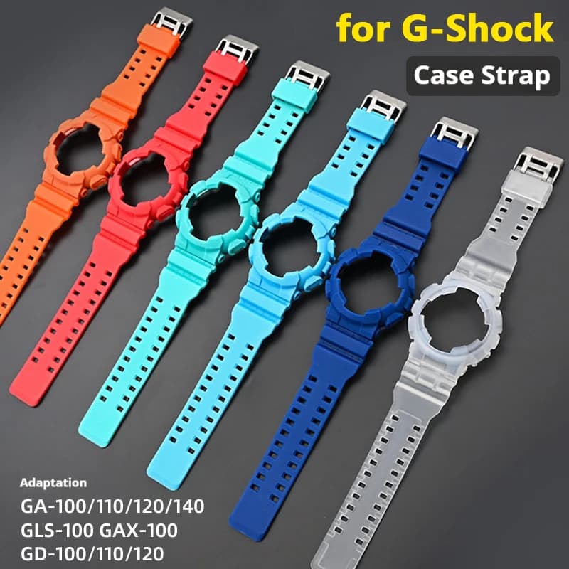 G-Shock GA-100/110/120/140 GD-100 GAX-100 Man Woman Replacement Silicone Rubber Strap