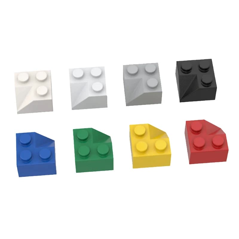 20PCS MOC compatibile 3046 pendenza 45 2x2 kit di blocchi con particelle di mattoni ad angolo concavo giocattoli educativi per bambini
