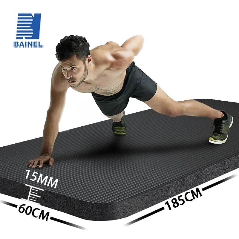 15 mm thick extra non-slip yoga mat for men fitness mat soft NBR soap gym exercise home pilates yoga mat
