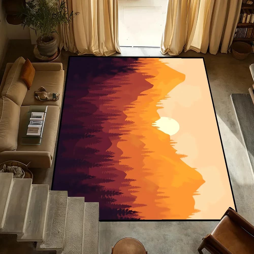Paesaggio artistico Piccolo comodino Cucina Bagno Soggiorno Casa Camera da letto Tappetino Zerbino Grande tappeto Decorazione