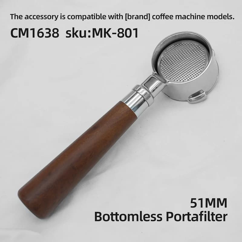 Portafiltro senza fondo da 51 mm compatibile con macchina da caffè [CAFELFFE] modello cm1638 mk801