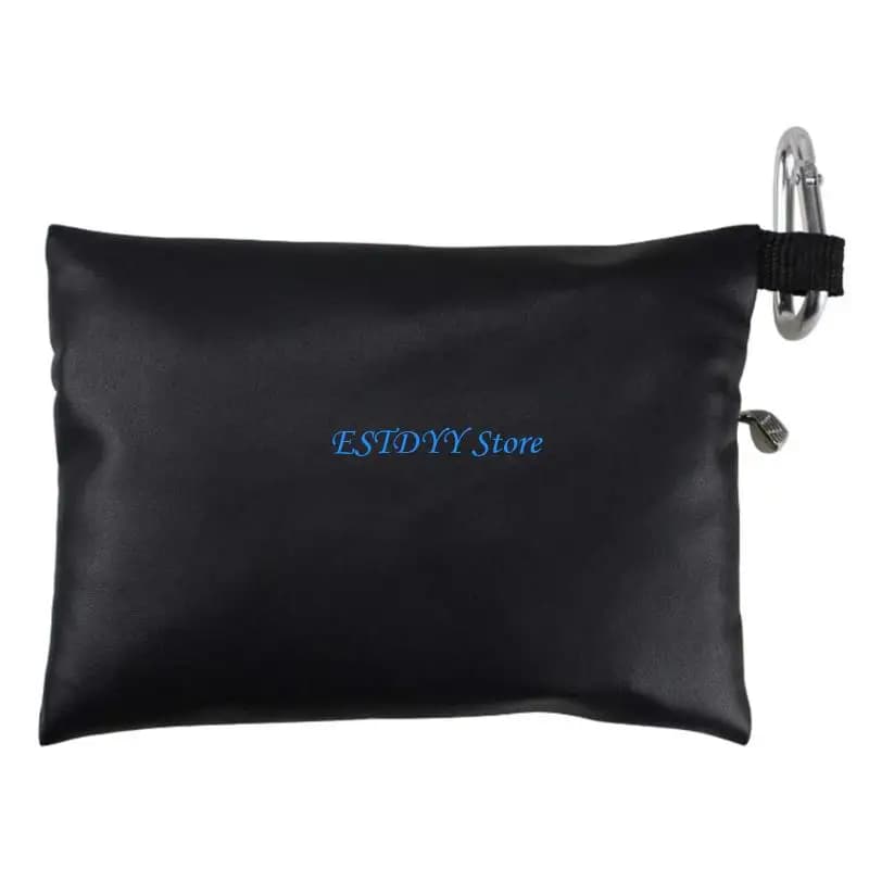 G6DE Leather Golf Ball Storage Bag Pocket Lightweight Zipper Golf Ball Bag Golf Ball Holder Golf Accessories