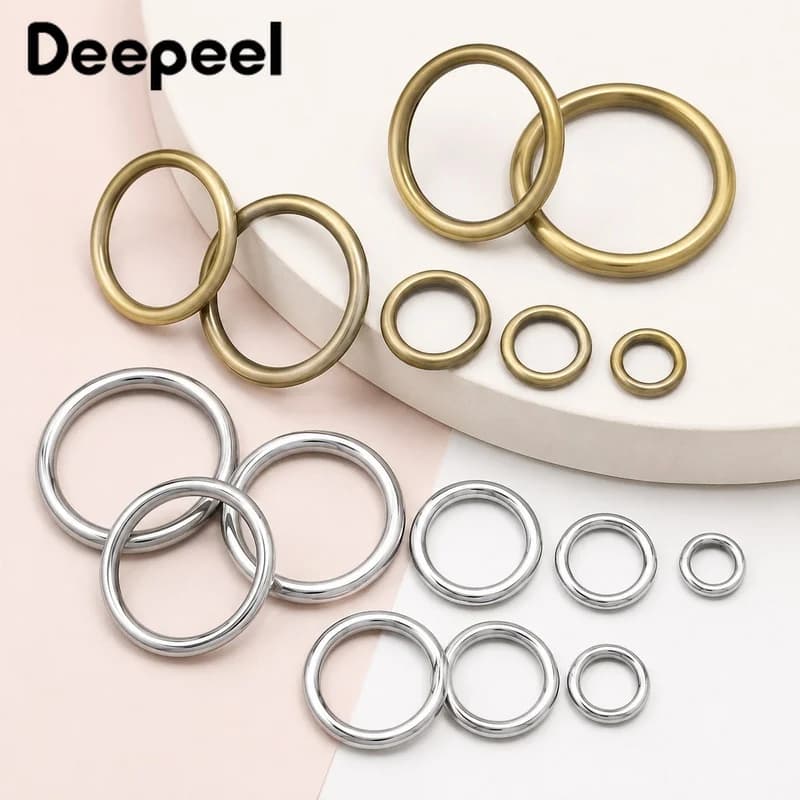 5/10Pcs 15-50mm Metal O Ring Buckles Handbag Strap Connector Crossbody Bag Hardware Leathercraft Webbing DIY Sewing Accessories
