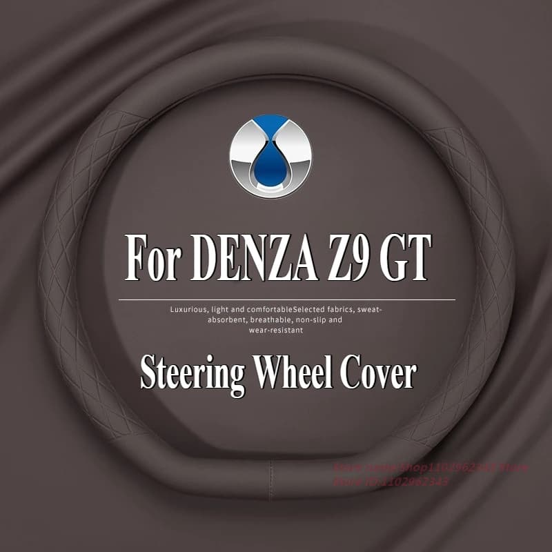 Per DENZA Z9 GT 2024 Coprivolante in pelle nappa Ultrasottile antiscivolo Accessori interni per auto universali per quattro stagioni