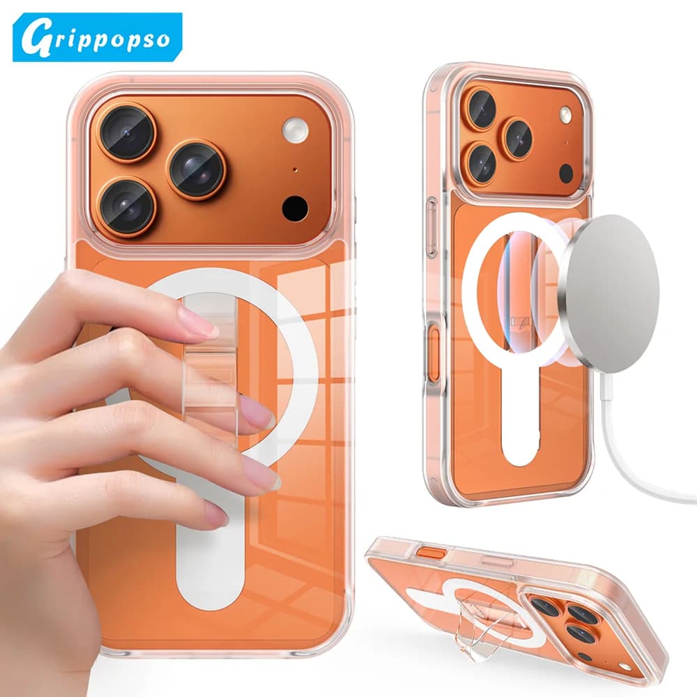 Grippopso Supporto ultra magnetico per iPhone 17 Air 16 Pro Max Custodia [Compatibile con MagSafe] Anello telefonico Ricarica wireless Telefono Co