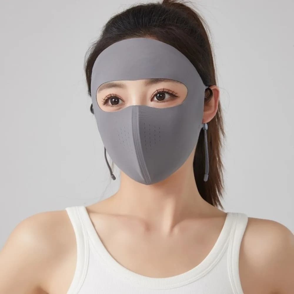 Maschera Protettiva Solare Senza Cuciture, Protezione UV, Maschera Integrale Regolabile per Donne
