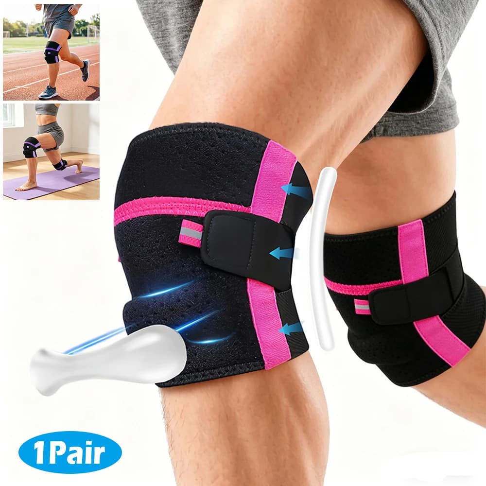1/2 Pezzi Ginocchiera con cuscinetti in gel per la rotula, Supporto a compressione per ginocchio per uomo e donna, per sport, sollievo da lesioni al menisco, ACL, MCL, artrite