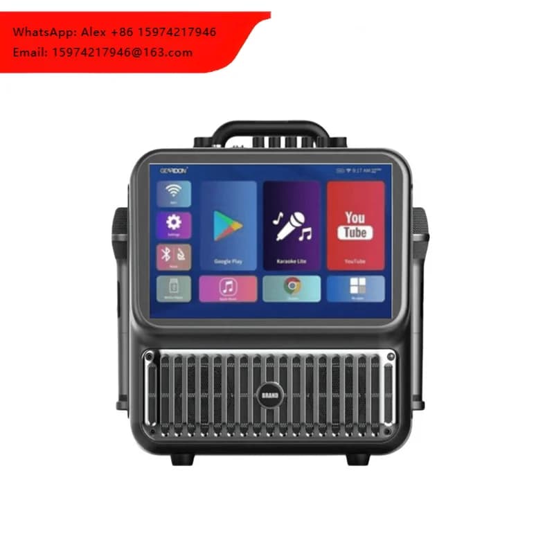 Diamond Factory LCD Touch Screen 13.3" Inch Smart Display Mobile Portable Karaoke Speakers WiFi Smart Karaoke Machine For Kids