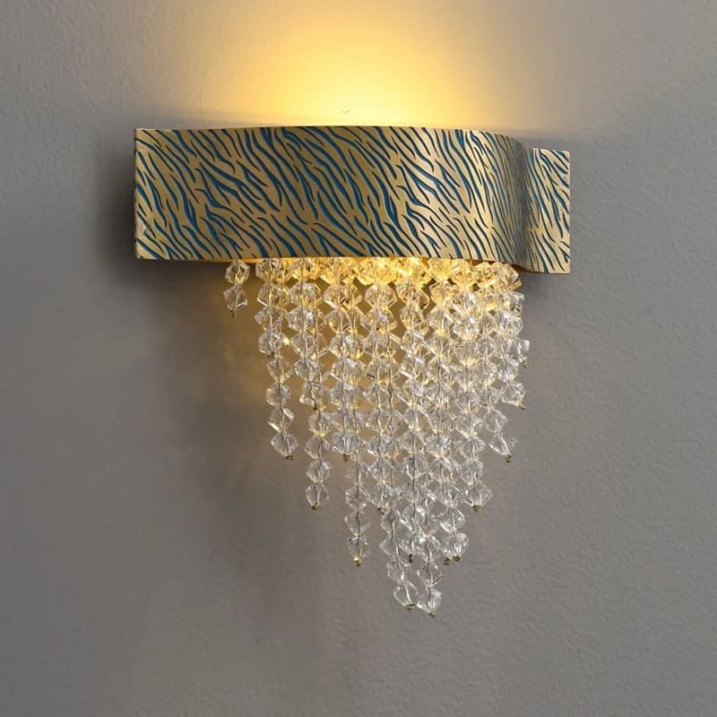 Lampada da parete moderna in cristallo di ottone di lusso leggero italiano Lampada da parete di fascia alta Designer Art Space Home Reception Lampada da ristorante