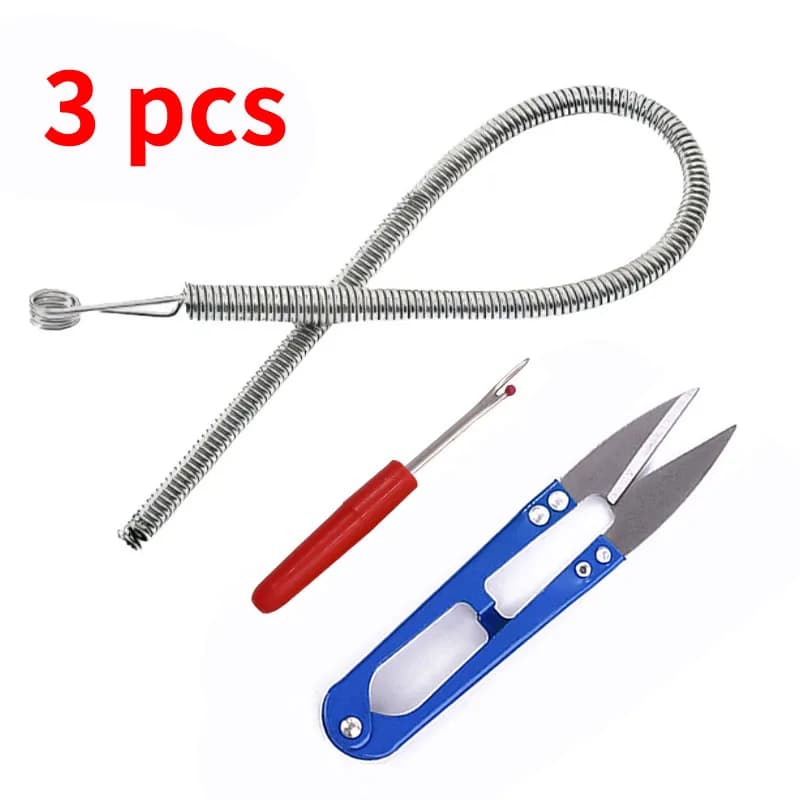 3/1PCS Spring Threader, Drawstring Threader Tool for Elastic Waistband, Spring Loaded Needle for Sewing Rope & Cords