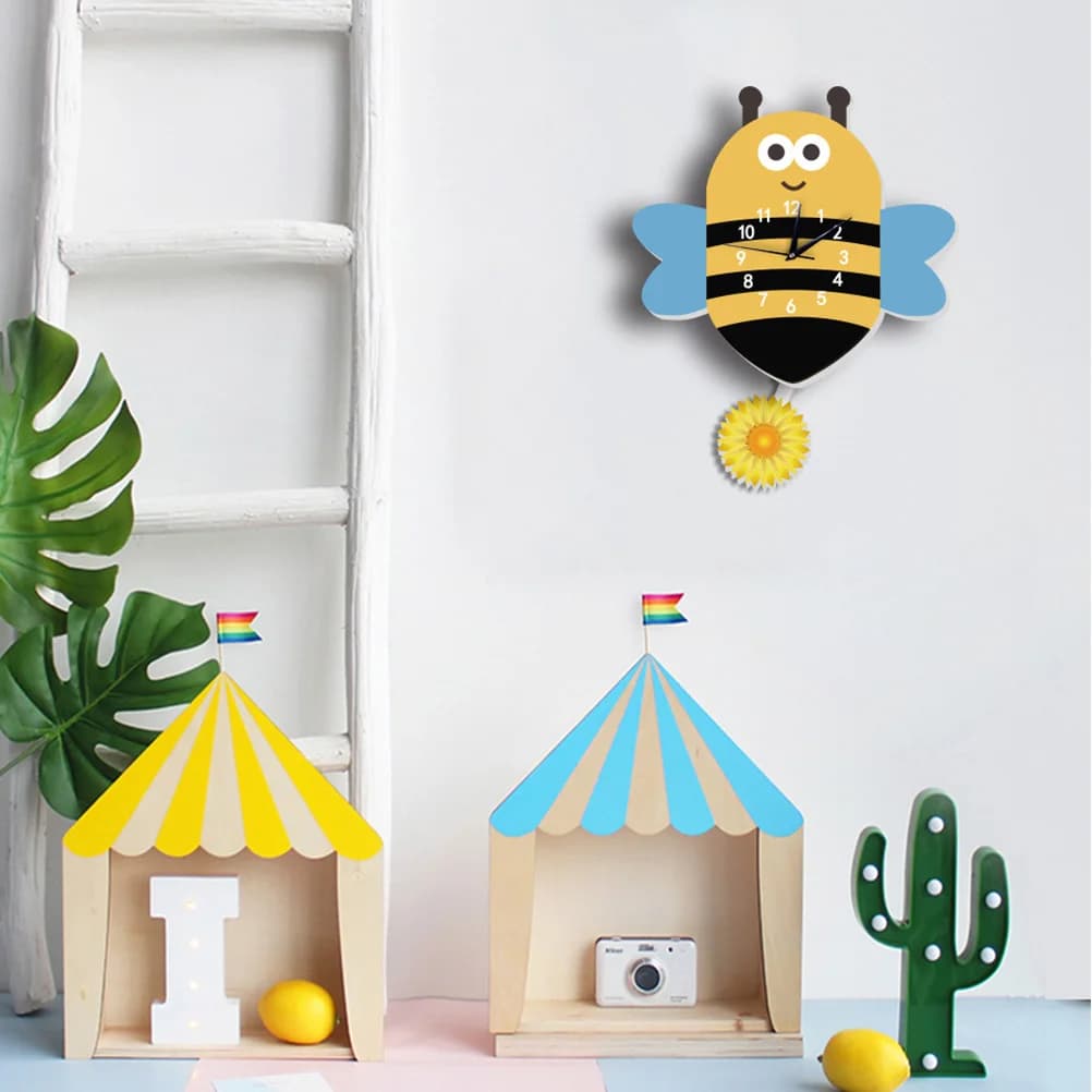 Ape Cartoon Shaped Wall Clock, Modern Nordic Style, Silent Without Ticking, Bedroom Decoration, Living Room, Studio