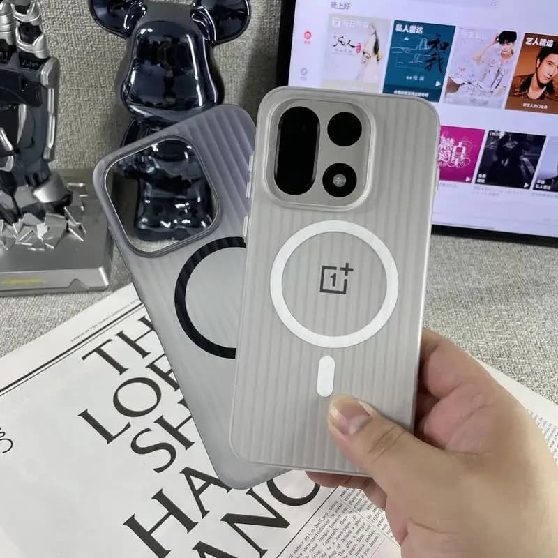 Custodia per OnePlus 15 13T 13S 13 13R PC Raster Style Magsafe Cover magnetica per One Plus 15 Oneplus15 Paraurti antiurto Funda