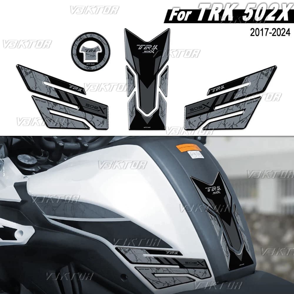 3D Moto Serbatoio Carburante Adesivo Rilievo del Carro Armato Della Protezione Della Decalcomania Per Benelli TRK 502X Trk 502 X TRK502X 2017-2024 2023
