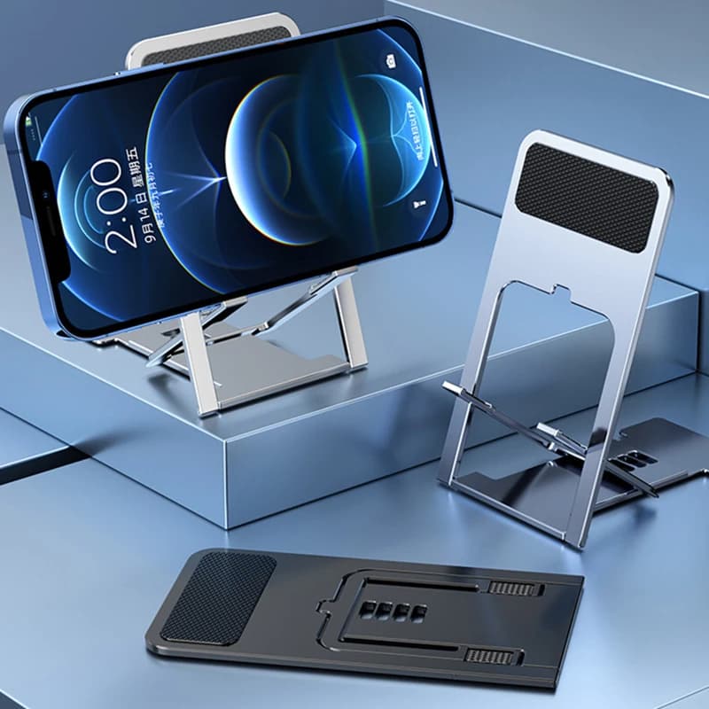 Supporto Pieghevole Multi-Angolo da Tavolo 2026 per Telefono e Tablet, in Plastica Cava, Portatile per iPhone 12 11 8 7 Pro