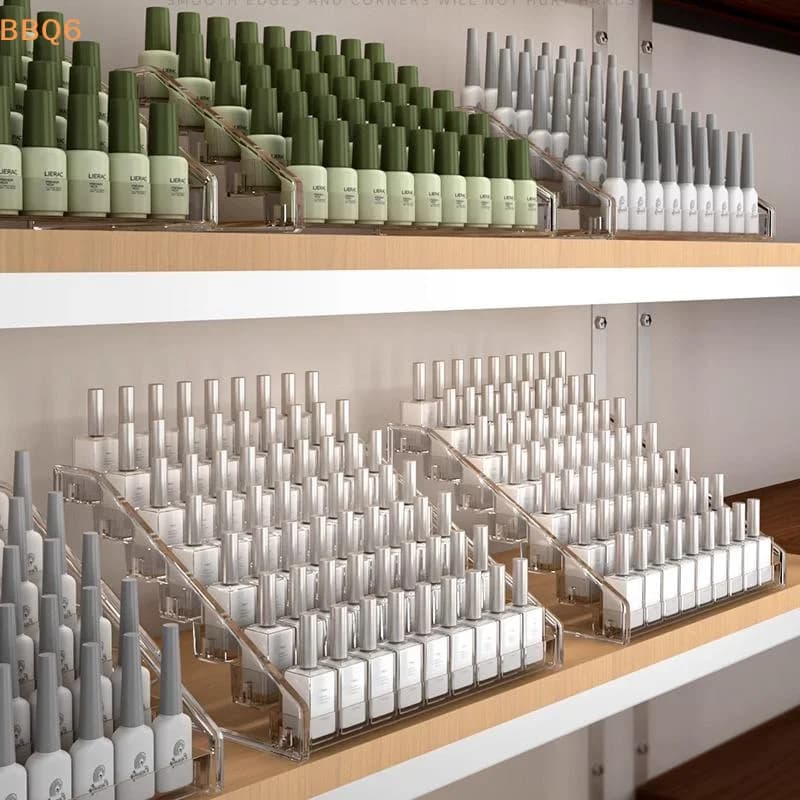 Espositore per Smalti in Acrilico Trasparente Multistrato, Scatola Porta Rossetti, Espositore da Tavolo per Cosmetici da Salone di Bellezza