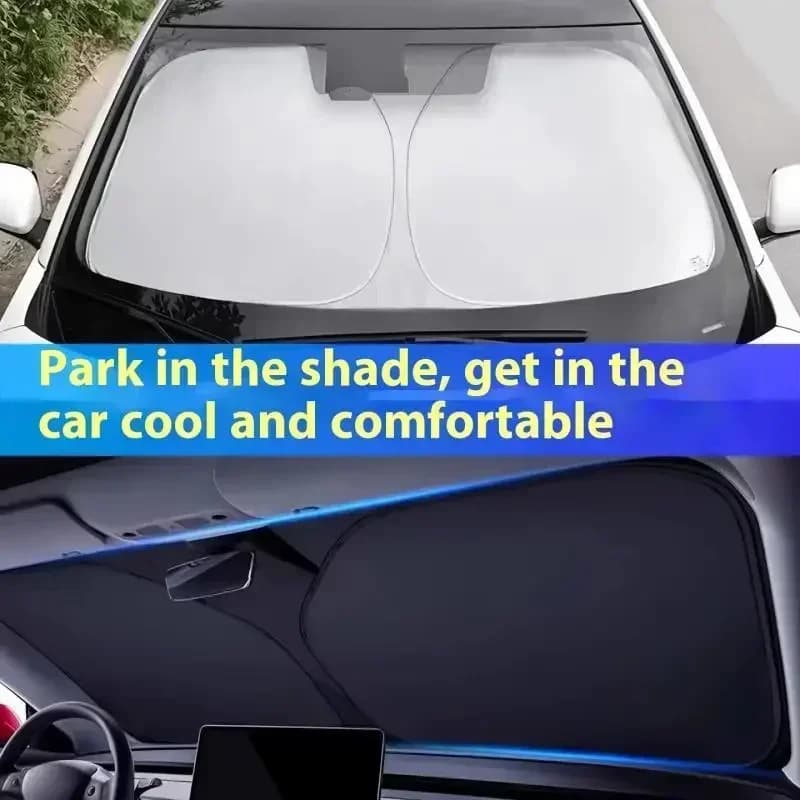 Windshield Sunshade for Tesla Model Y 3 2017-2025 2026 Folding Front Window Sun Shade Cover Heat Protection Visor Accessories
