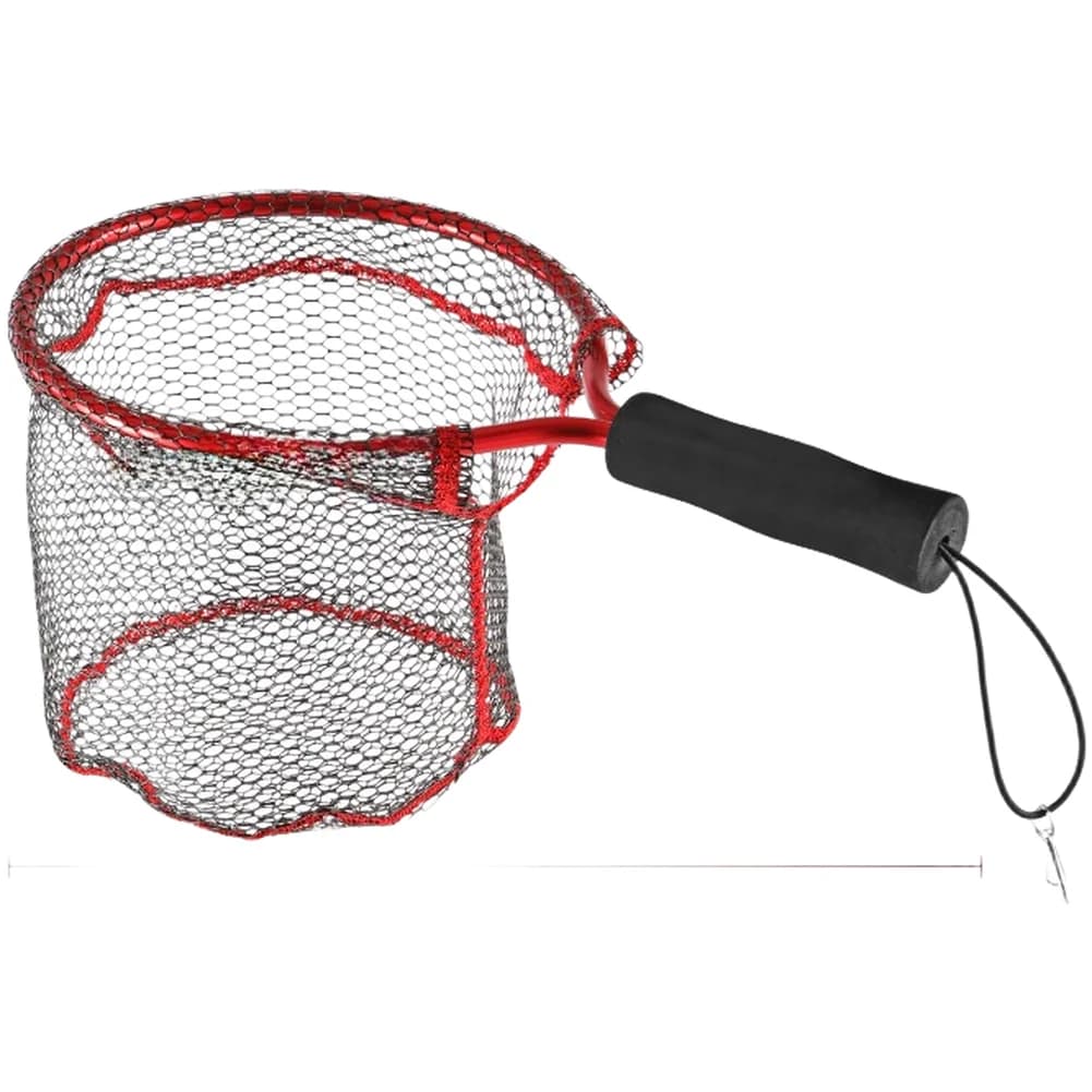 Deep Fishing Net For Streams Fishing Net Fishing Landing Net Aluminum Alloy Frame 22cm Net Diameter Coated Large-eye Mesh