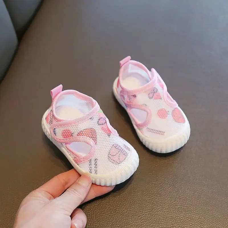0-3 Y First Walk Shoes for Kids Unisex Infant Sandals Breathable With Summer Soft Sole with Kids Neckline sneaker funny cartoon