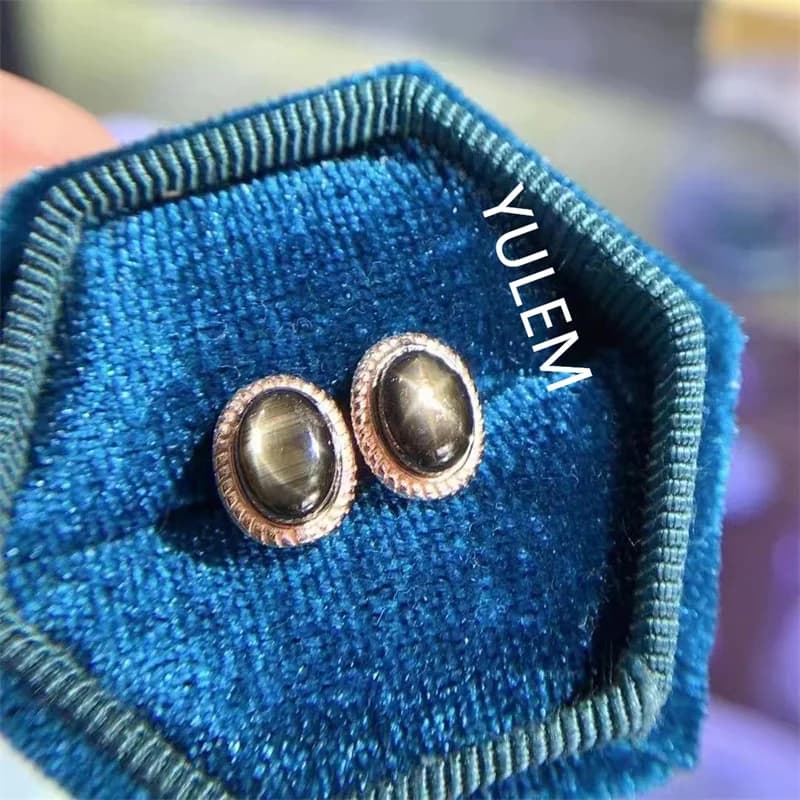 Orecchini a forma di stella con zaffiro chiaro a forma di stella 5 mm * 7 mm orecchini in argento chiaro a stella naturale orecchini in argento massiccio 925 con pietre preziose
