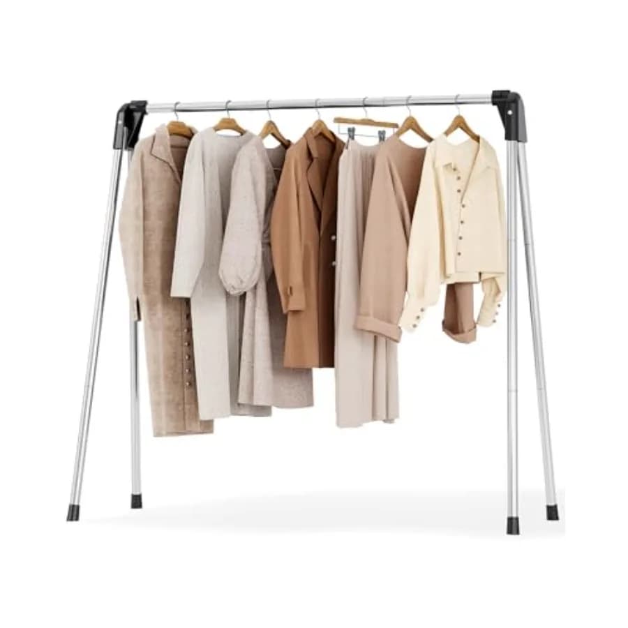 Clothes Drying Rack Foldable, Stainless Steel Laundry Drying Rack Collapsible, Clothes Hanger for Sweater Baby Clothes Towel fo