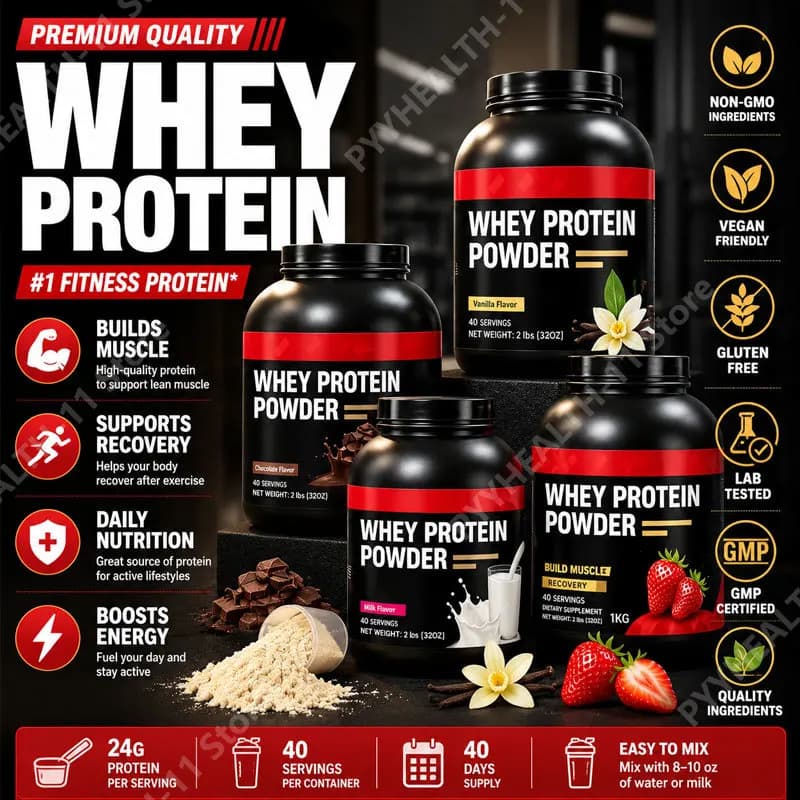 Proteine del Siero di Latte in Polvere, Isolato di Siero di Latte Gold Ratio, Alta Qualità, per Bodybuilding e Fitness, Senza Ormoni Aggiunti, Varietà 40 Porzioni