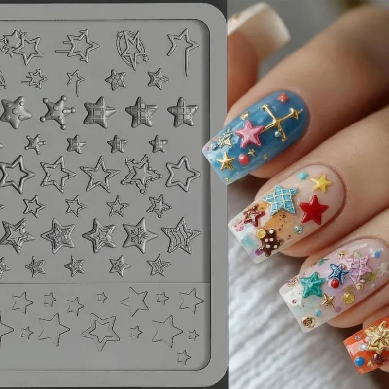 Stampo 3D in Silicone per Unghie a Tema Angelo Barocco, Strumento Fai-da-te per Nail Art, Modelli e Piastre per Stamping, Facile Stampo Fai-da-te per Manicure e Artigianato Domestico