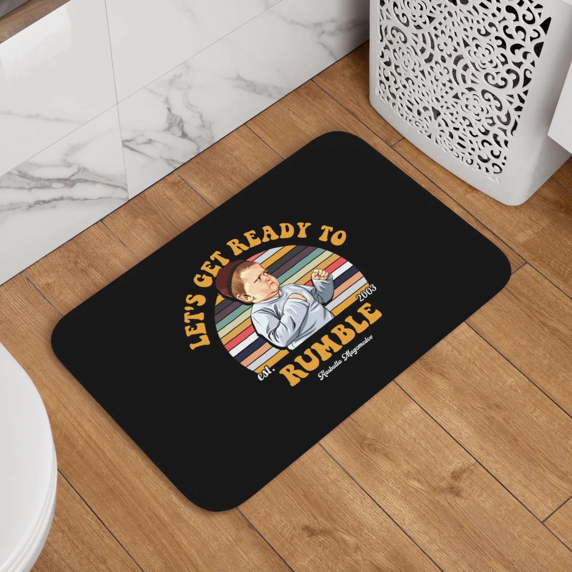 Tappetino Personalizzato Hasbulla Magomedov Antiscivolo per Ingresso, Bagno, Cucina, Porta, Mini Khabib, Tappeto da Giardino