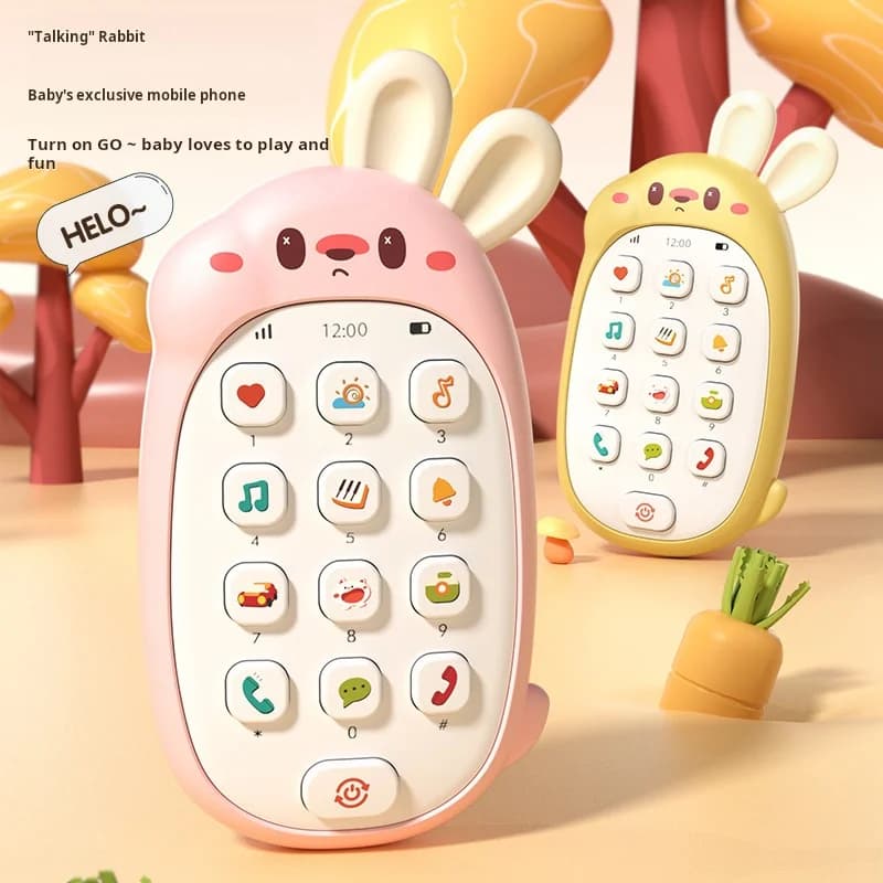 Simulazione di massaggiagengive per bambini Telefono cellulare 0-1 anni Telefono musicale per bambini Giocattolo Macchina per storie educative per l'educazione precoce