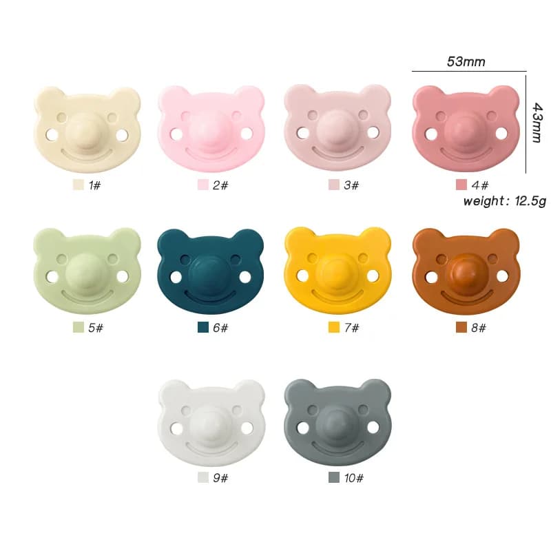 2pcs Cartoon Baby capezzolo Food Grade Baby Soft Silicone massaggiagengive allattamento massaggiagengive catena ciuccio fai da te succhietto accessori per ciuccio