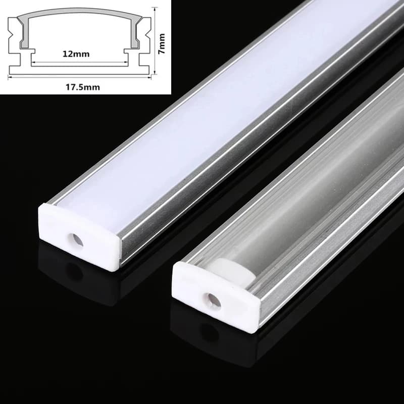 2-30 pcs/lot 0.5 m 12 mm U-Style with aluminum profiles for 5050 5630 LED strip aluminum alloy flat shell + PC cover