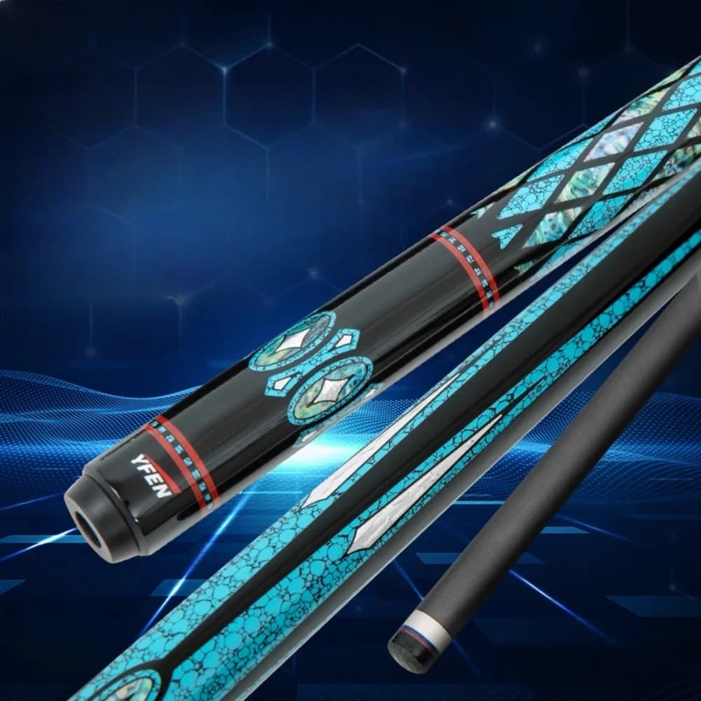 YFEN 58" Tradition Carbon Pro-Taper Stecca da biliardo Stick Galaxy Series 11.5/12.5mm Stecca da biliardo dal design tradizionale