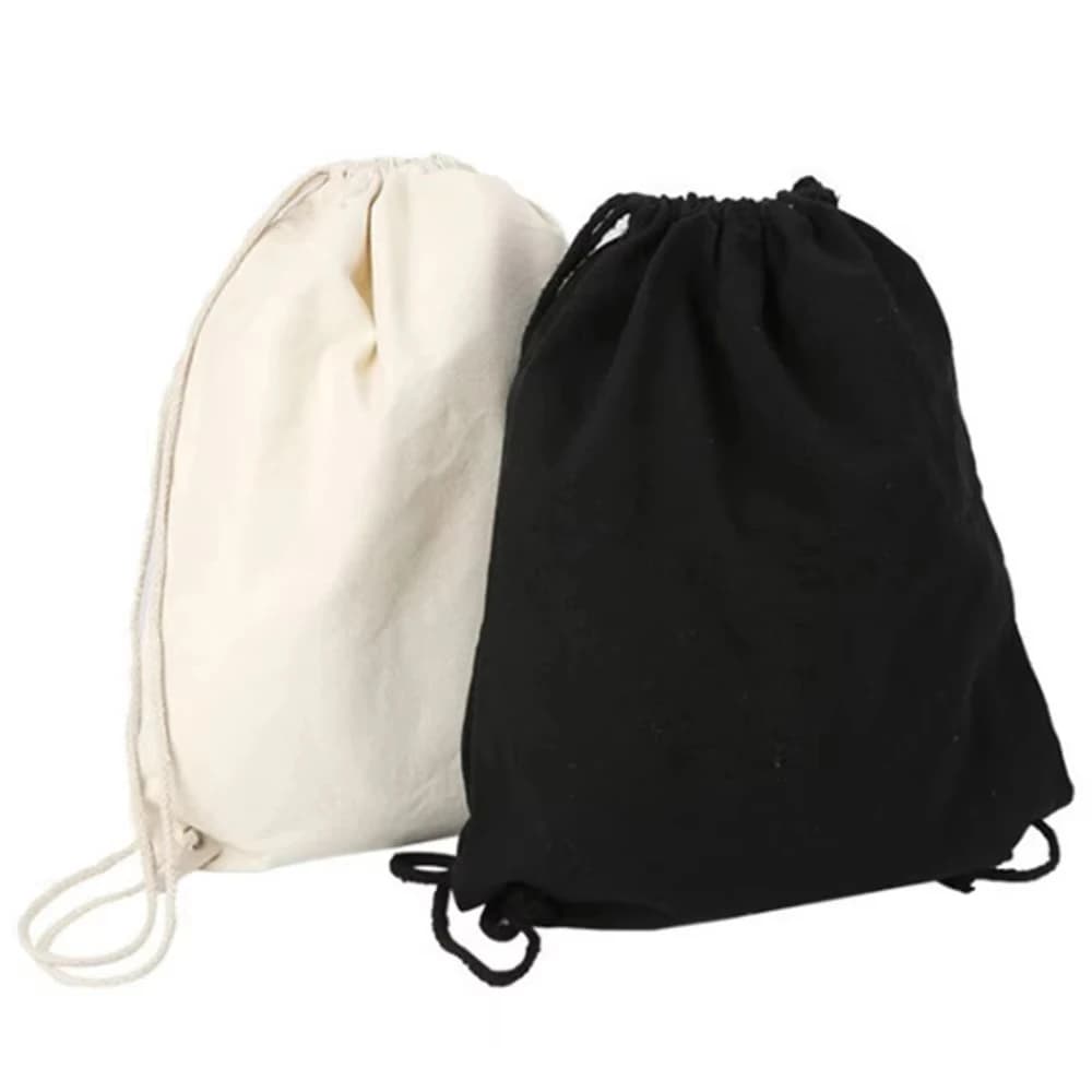 Borsa in tela con spalle e coulisse, tasche per lo shopping, zaino per studenti, borsa in cotone, per palestra, borsa da viaggio