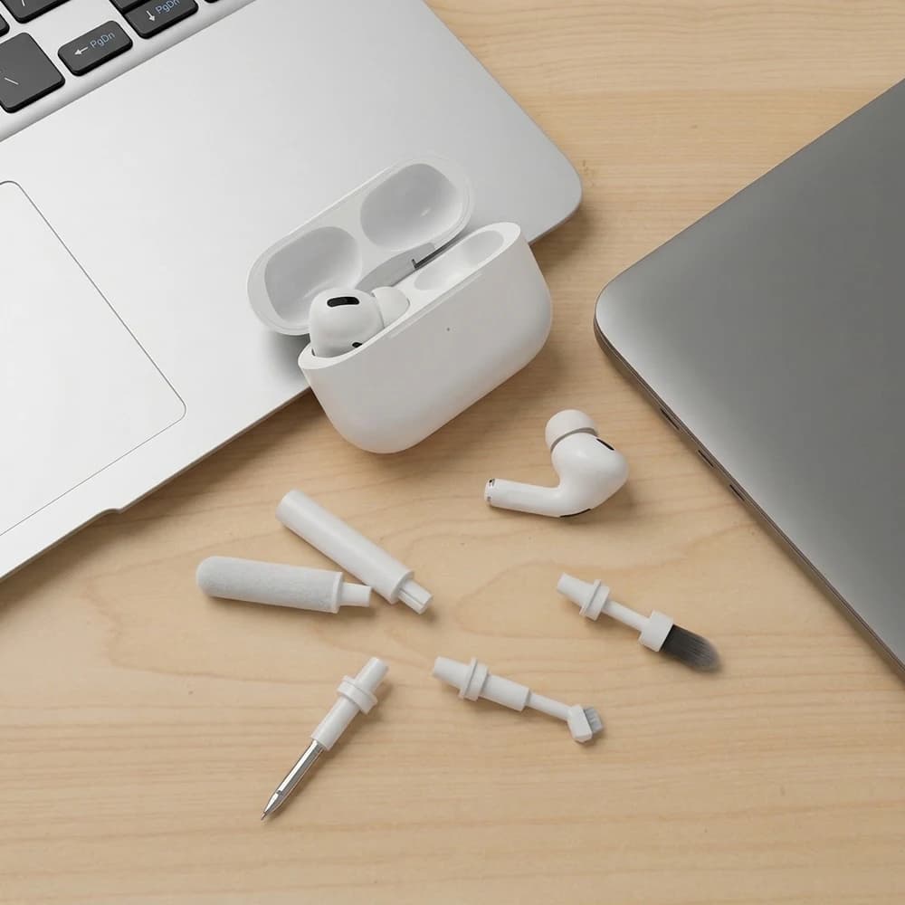 Portable cleaning kit 5 in 1 for AirPods Max/Airpods iPhone iPad, set of gadget care tools, compatible with Samsung headphones, Huawei, Xiaomi.