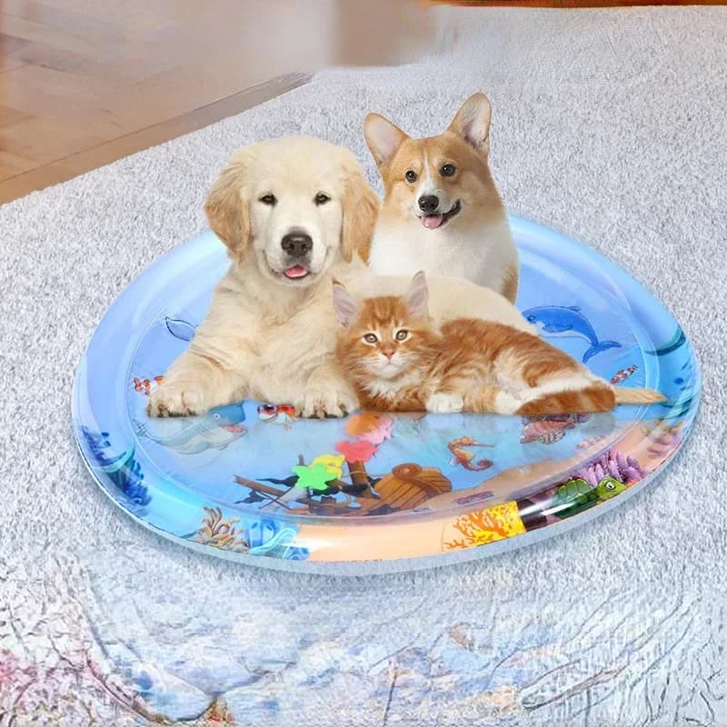 Tappetino per ghiaccio riempito d'acqua per animali domestici Tappetino per arrampicata per nido per cani e gatti Letto ad acqua Giocattolo per tappetino per acqua grande e addensato resistente ai graffi