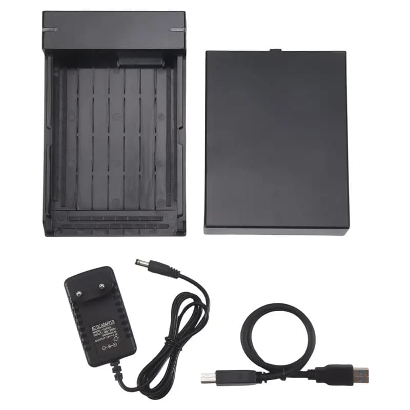 Custodia HDD A23F-3.5 pollici SATA a USB 3.0 - Custodia per disco rigido esterno, trasferimento dati, scatola HDD per PC e laptop