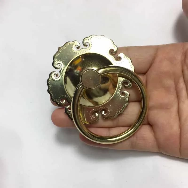1PC Bussini per porte a forma di fiore Manopole per porte dell'armadio in ottone Maniglie per anelli per cassetti Accessori per mobili Maniglie Maniglie per mobili