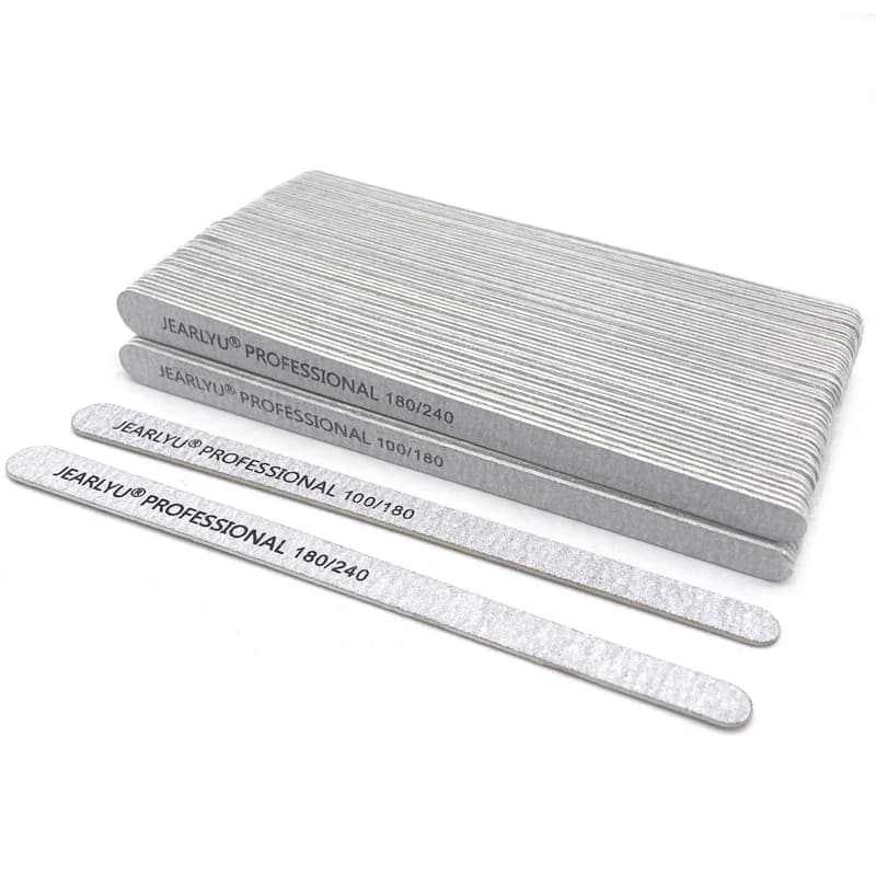 100/200 pz Lima per unghie in legno 100/180/240 Carta vetrata grigia Buffer Lime professionali Pedicure Manicure Strumenti di lucidatura Commercio all'ingrosso