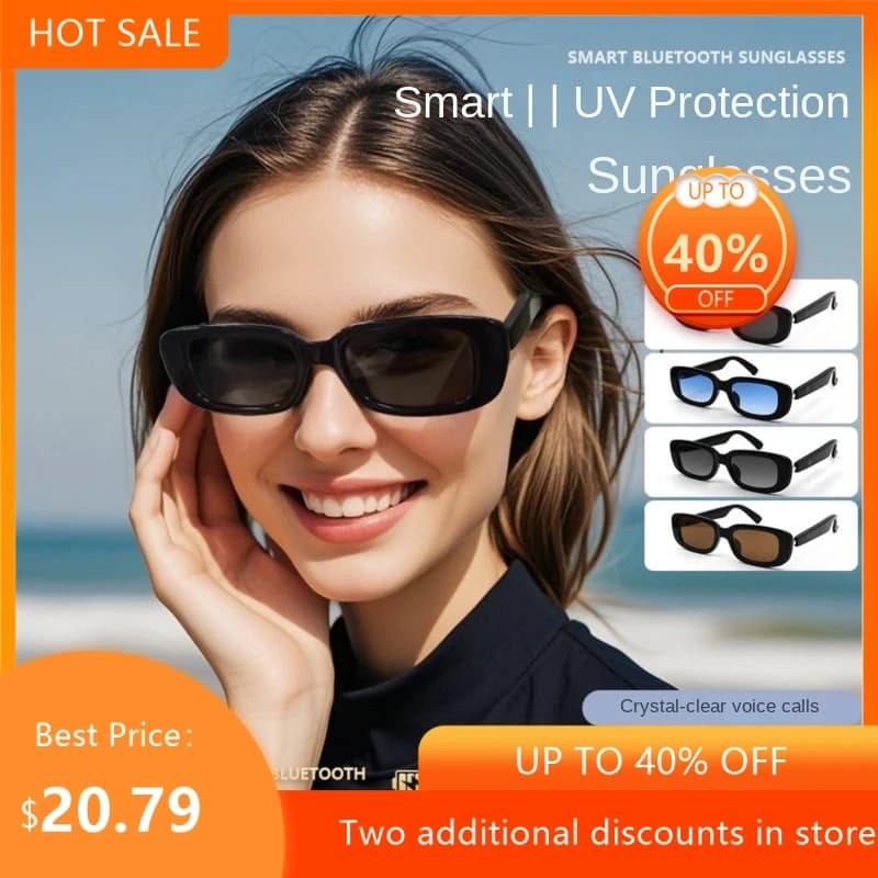 Cat Eye AI Intelligent Bluetooth Multifunctional Listening Calling Navigation European And American Sunglasses UV Protection New