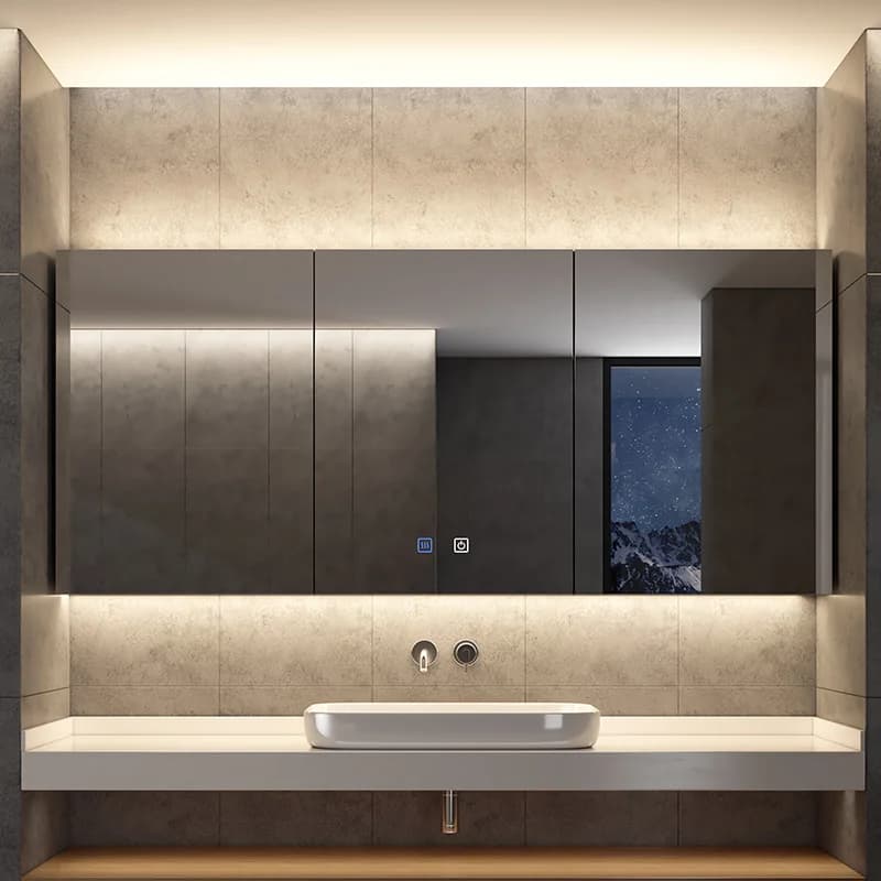 Armadietto da Bagno a Specchio, Organizzatore Salvaspazio, Armadio con Scomparti, Disinfettante, Lussuoso, Archivadores, Mobili per la Casa