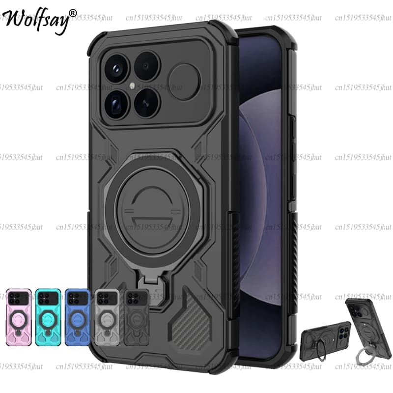 Cover magnetica con ricarica wireless per Xiaomi Poco F8 Ultra, custodia protettiva con supporto per telefono, cover posteriore per Poco X7 M8 Pro, custodia per Poco F8 Ultra