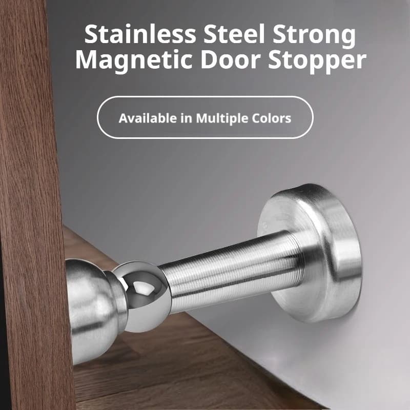 Strong Magnetic Door Stopper Heavy Duty Stainless Steel Doorstop New Powerful Door Holder for Bedroom Bathroom