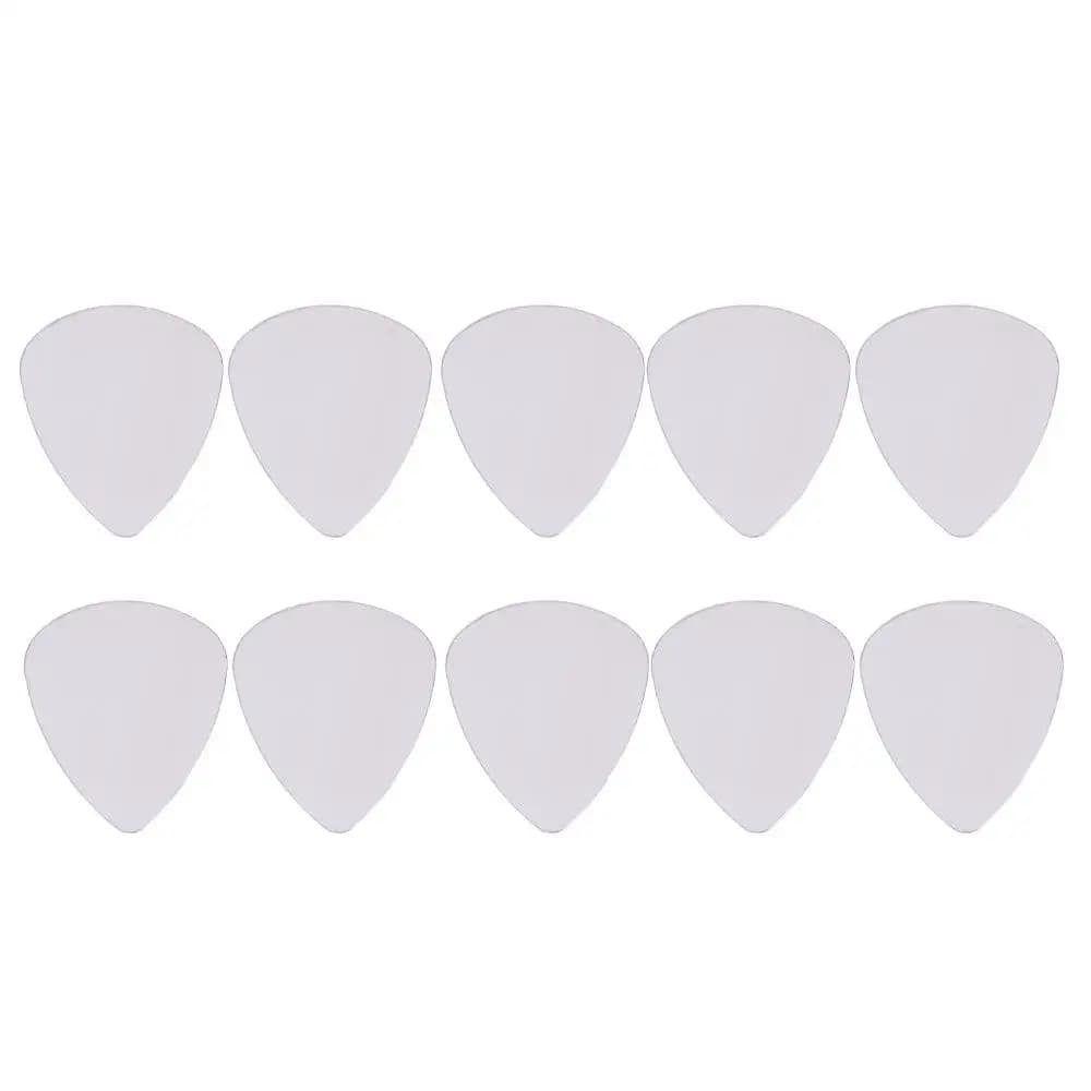 10 PZ 0.3mm Plettri Per Chitarra In Acciaio Inox Triangolo Mediatore Chitarra In Metallo Plettro Gesti Adesivo Dito Schegge Ukulele