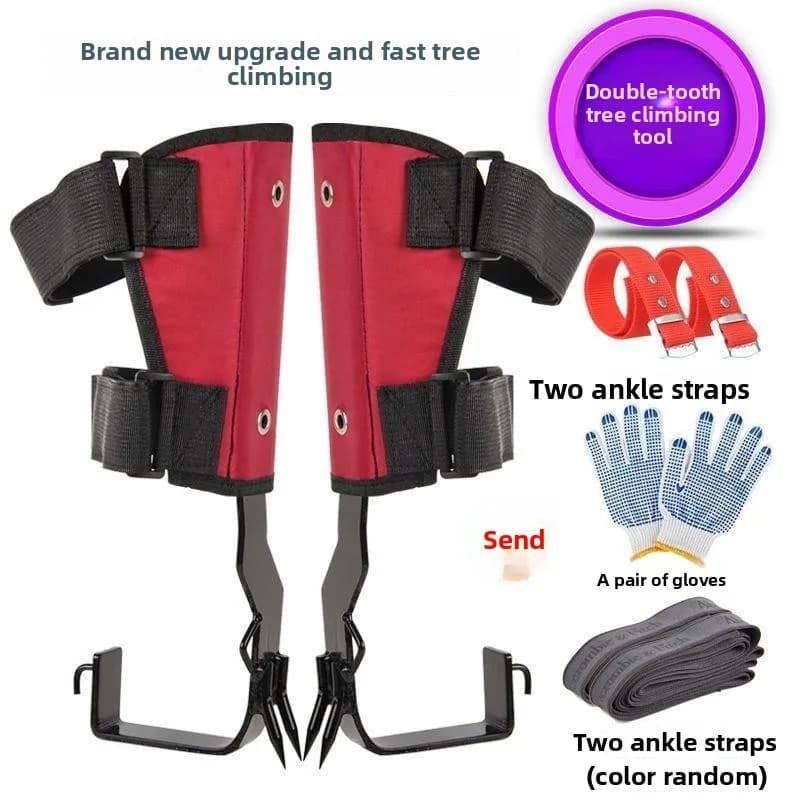 Professional Tree Climbing Gear Large Crutch Anti-Slip Foot Spikes Universal Cat Claw Gaffs for Outdoor Big Tree Climbing