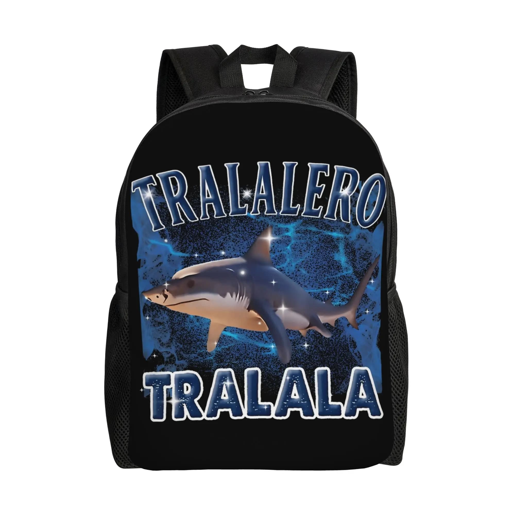 Zaino Casual Divertente Tralalero Tralala Meme Shark per Scuola, Escursionismo, Viaggi - Daypack Italian Brainrot per Uomo e Donna, Borsa a Spalla per Laptop