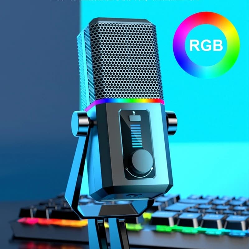 Table microphone Recording Unidirectional low noise USB microphone with LED