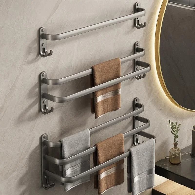 Portasciugamani da parete Batoom senza foratura, organizer per bagno, cucina e lavanderia