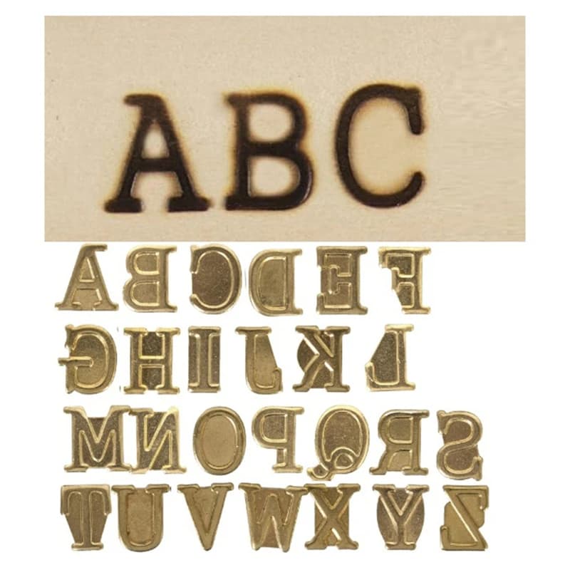 26Pcs Hot-Stamps Uppercase Alphabet Set Pure Copper Diy Soldering Iron Tip Engraving 26 Alphanumeric Symbols Branding