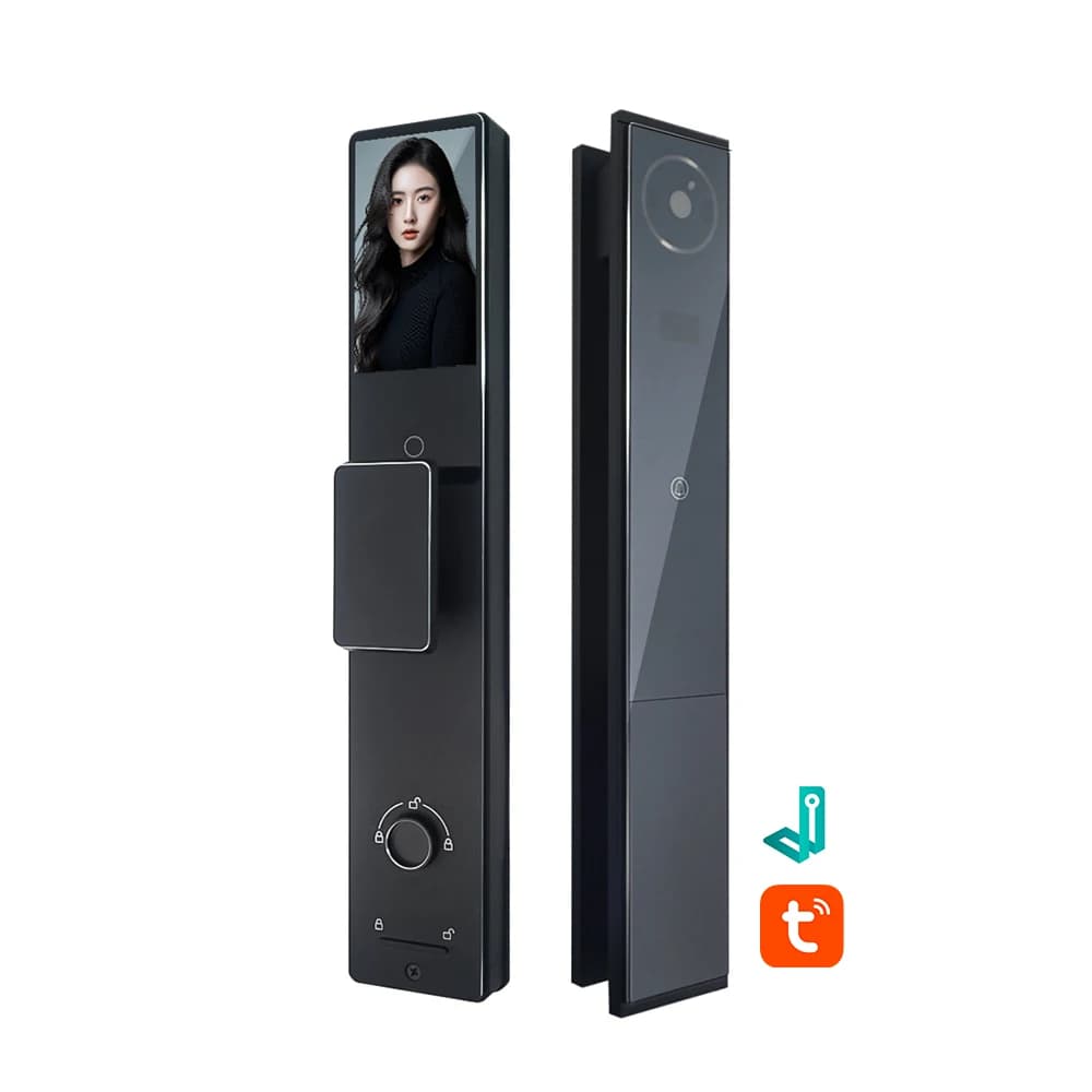 Topteq Face Recognition Tuya Telecamera citofonico attivo Buon vetro temperato per porta in alluminio domestica